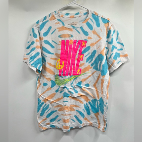 Nike Other - Nike White Tye Dye Colorful Athletic Tee Short Sleeve Shirt Size M